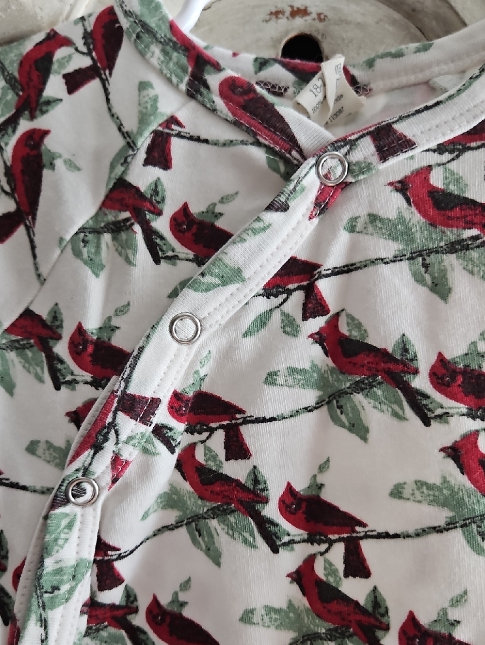 Kate Quinn Cotton Cardinal Print One Piece Romper 18-24 Months - Picture 4 of 4